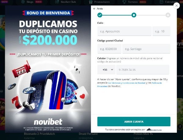 registro nivibet paso 3